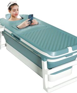 BELOAFIE Foldable Portable Bathtub 53 in for Hot Bath or Ice Bath