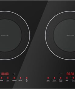 Empava Double Induction Cooktop 2 Burner Shatterproof Glass 18 Levels 3 Presets Built In or Countertop