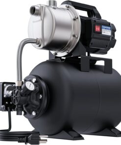 Aquastrong 115V Shallow Well Garden Pump Stainless Steel 1320 GPH with Pressure Tank
