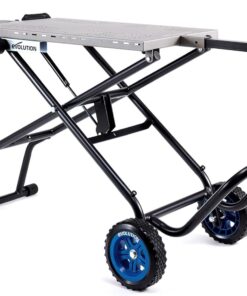 EVOLUTION MCSSTAND Mitering Chop Saw Stand with Powerlift Assist Heavy Duty Steel Frame