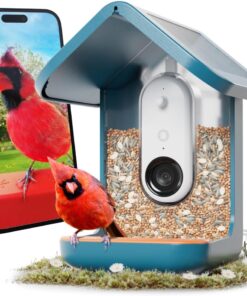 Bird Buddy PRO Solar Smart Bird Feeder with Camera AI ID 5MP Photos 2K Video Blue Solar
