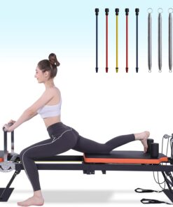 Dpiolrcag Foldable Pilates Reformer Machine for Home Gym Up to 250 lb Capacity