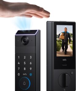 eufy FamiLock S3 Max Smart Lock with Palm Vein Recognition WiFi Keypad Deadbolt 2K HDR Camera Doorbell