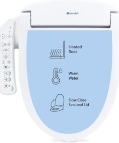Brondell Swash SE400-EW Electric Bidet Toilet Seat Heated Seat Stainless Nozzle Warm Air Dryer Elongated
