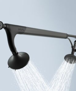 BOONA Tandem Dual Shower Head System for Couples Midnight Black