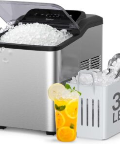Typhur Fast Nugget Ice Maker Countertop 35 lb Day Self Cleaning with Cleaner Packs and Scoops
