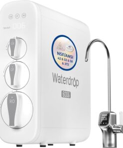 Waterdrop G3P600 Tankless Reverse Osmosis System 8 Stage with Smart LED Faucet