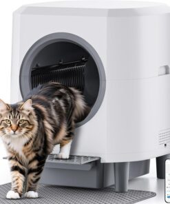 Ellenpent Automatic Self Cleaning Litter Box 90L with APP Control Safety Sensor and Bags