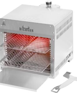 BIG HORN OUTDOORS 1500F Infrared Propane Grill Portable Steak Broiler with Pizza Stone