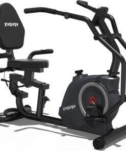 XVGVSV Recumbent Exercise Bike 400 lb Capacity 16 Level Magnetic Resistance LCD Display