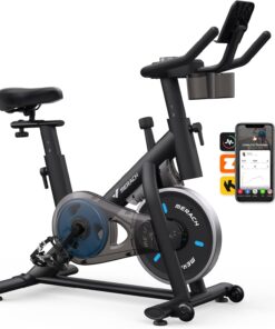 MERACH Stationary Exercise Bike Brake Pad Indoor Cycling Bike with App and Tablet Mount