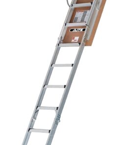 LITE 10ft Aluminum Attic Ladder, 375lb Capacity, Type IAA