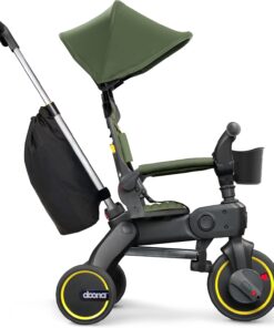 Doona Liki Trike S3 5 in 1 Foldable Tricycle for Toddlers 10 to 36 Months Desert Green